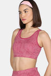Zelocity Medium Impact Moisture Wicking Sports Bra with Removable Padding - Cashmere Rose — thumbnail 3